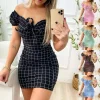 Cross-Border Grid Print Sundress - Image 2