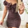 Cross-Border Grid Print Sundress - Image 5