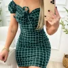 Cross-Border Grid Print Sundress - Image 6