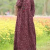 Retro Long Sleeve Swing Sundress - Image 5